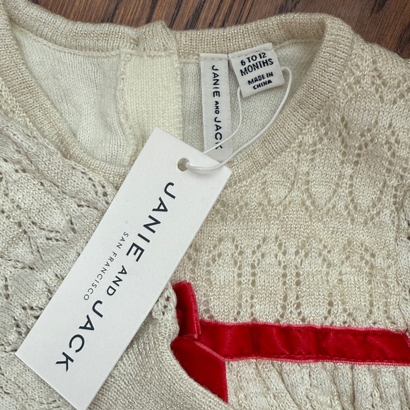 NWT Janie and Jack Baby 6-12M Shimmer Sweater Dress - Picture 6 of 6